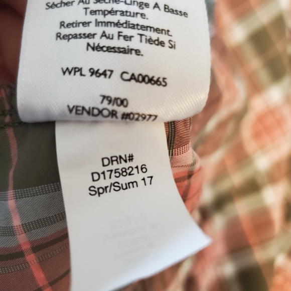 Eddie Bauer Olive/Pink Plaid Button Down - Picture 8 of 8